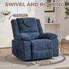 Adults Oversized Rocking Nursery Glider Recliner Chair,360° Swivel Rock Recliner Chairs Single Sofa with Vibration Massage and Heating - 3 of 4