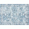 Vintage Floral Washable Area Rug - Non-Slip Thin Indoor Carpet with Distressed Print for Living Room, Bedroom & Dining Room - 4 of 4
