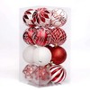 16 Pcs Christmas Balls Ornaments for Xmas Christmas Tree, Red and White Xmas Balls Shatterproof Christmas Tree Decorations, Large Hanging Ball - 2 of 4