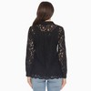 Women's Button Down Lace Top -White Mark - 3 of 4