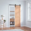 SMARTSTANDARD 6.6 ft. Standard Single Interior Sliding Barn Door Hardware Kit, Heavy Duty Matte Black Track with I-Shape Hangers (Door Not Included) - 2 of 4