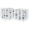 Sweet Jojo Designs Fabric Storage Bins Set Mod Arrow Grey Blue and Green - 3 of 3