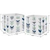 Sweet Jojo Designs Fabric Storage Bins Set Mod Arrow Grey Blue and Green - image 3 of 3