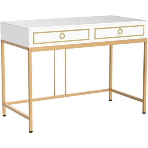 White and hot sale gold desk target