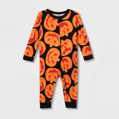 Baby Halloween Pumpkins Snug Fit Matching Family Pajama - Hyde & EEK! Boutique™ Orange