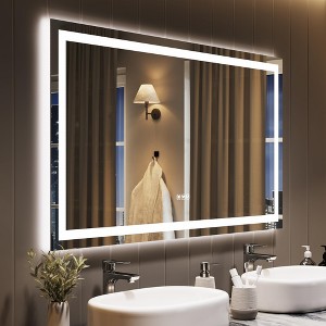 45"L x 30"W LED Bathroom Mirror with Lights ¨C Dimmable Anti-Fog Smart Vanity Mirror(Horizontal/Vertical,1-Pack, Backlit + Front Lit, Shatter-Proof) - 1 of 4