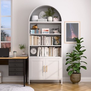 SUXXAN 30.7 In. W X 72.8 In. H X 15.4 In. D Arch Metal Freestanding Cabinet With Doors And Adjustable Shelves,Assembly Required - 1 of 3