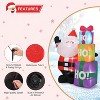 6ft Christmas Inflatable Decorations, Cute Santa Claus with Gift Box, Suitable for Holiday Home Party Garden Lawn Decorations, Indoor and Outdoor Use - 3 of 4