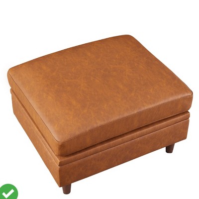 Brown Storage Ottoman Module Square Ottoman Module for Sectional Sleeper Sofa