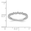 Black Bow Jewelry 2.5mm 14k White Gold 1/10 Ctw Diamond Stackable Band - 4 of 4