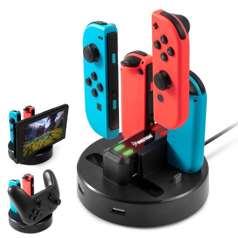 ser godt ud Tag det op tyran Insten Charging Dock Station For Nintendo Switch And Oled Model Console And Joy  Con Controller, Extra Two Usb 2.0 Ports & Usb-c Charger Cable : Target