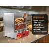 ROVSUN 49QT/46L Hot Dog Steamer, 2-Tier Hut Steamer, Hot Dog Steamer Bun Warmer Cooker 270 Hot Dogs & 58 Buns Capacity with Drawer, Removable Shelves - 3 of 4