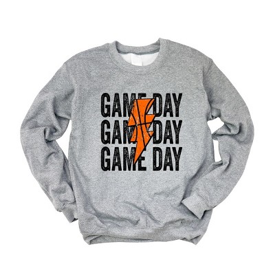 Simply Sage Market Women's Graphic Sweatshirt Game Day Stacked Lightning Bolt