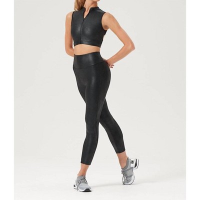 Women's Zola Zip Front Crop Top - Bloch