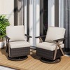 UPTION Polyethylene (PE) Wicker Outdoor Patio Sofa with Cushions - 3 of 4