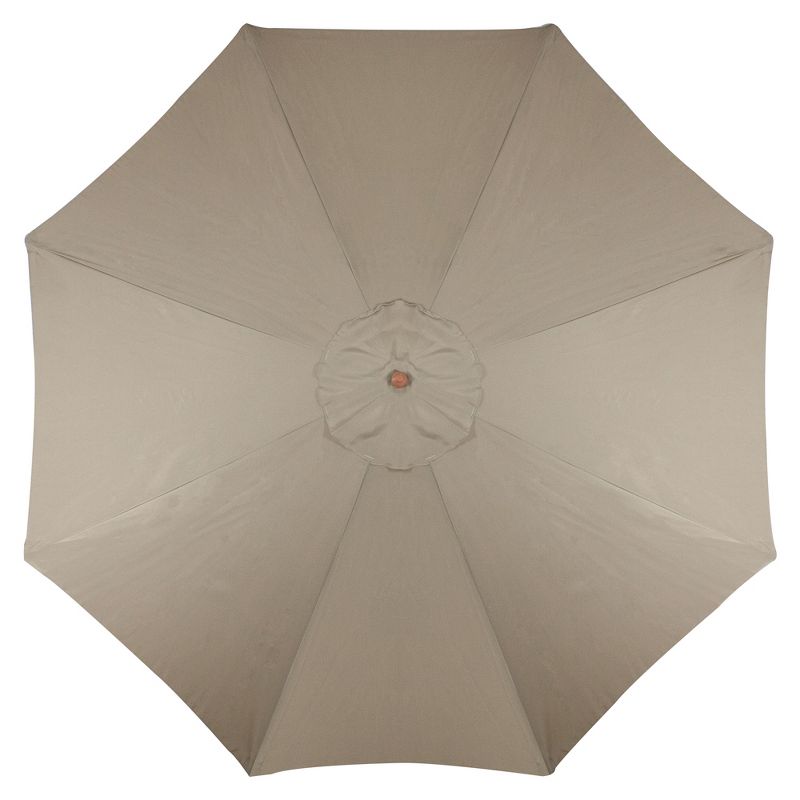 Northlight 9' Outdoor Patio Market Umbrella - Beige/Cherry Wood, 3 of 5