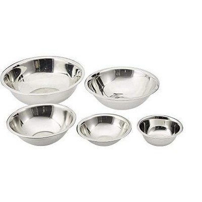 5-Piece Stainless Steel Mirror Polished Mixing Bowl Set
