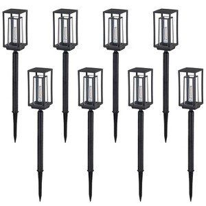 C Cattleya Black LED Outdoor Solar Path Lights,3000K Warm White/150 Lumen - 1 of 4