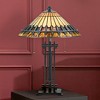 Quoizel Chastain 22 1/2" High Arts and Crafts Tiffany-Style Table Lamp - 2 of 2