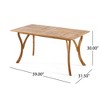 Osparple Outdoor Dining Table,Square/Rectangular Patio Table with Acacia Wood Top for 3-4 Person - 3 of 4