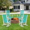 Aoodor Outdoor Rocking Chair, HDPE Slatted Porch Rocker with Armrests, All-Weather Design for Outdoor or Indoor - 3 of 4