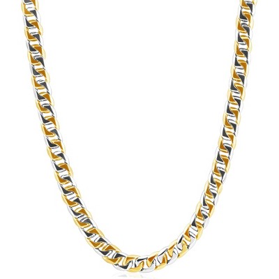 Pompeii3 Men's Curb 14k Gold (48gram) or Platinum (90gram) 7.5mm Link Chain Necklace 20"