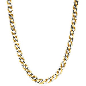 Pompeii3 Men's Curb 14k Gold (48gram) or Platinum (90gram) 7.5mm Link Chain Necklace 20" - 1 of 4