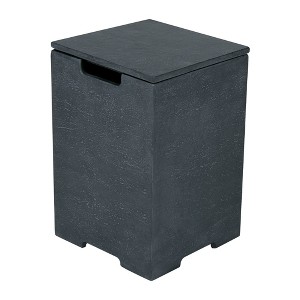 Elementi 15.7" Propane Tank Cover Concrete Hideaway Table for 20 lb Tank - 1 of 4