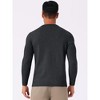 INSPIRE CHIC Men's Long Sleeve V-neck Solid Color Knitted Pullover Sweater - 3 of 4