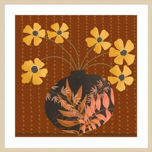 Amanti Art Autumn Flower Vase I by Regina Moore Wood Framed Wall Art Print - 1 of 4
