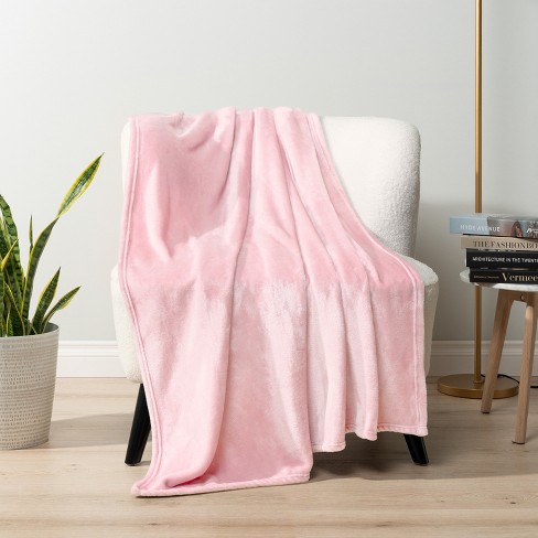 2024 Lightweight Throw Blanket Super Soft Fleece Vintage Pink Design Plush Blanket Cosy Sofa Bed Throw Cover