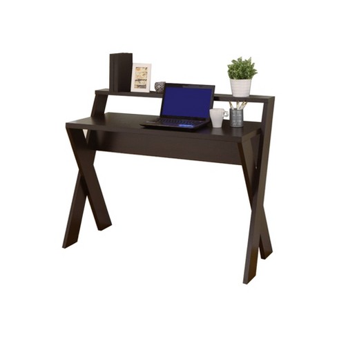 Ladder Desk With 1 Open Shelves Dark Brown Benzara Target