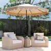 Costway 10 FT Solar Patio Umbrella with 24 LED Lights 8 Ribs & Tilt Adjustment Coffee/Turquoise/Red/Gray/Beige - 4 of 4