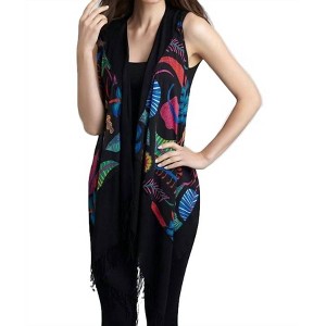 Women's Wild Hues Long Vest - ANGEL - 1 of 2