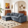 KWPZQEB 110.2" Modern L-Shape Sofa, Chenille Floor Modular Sofa with 2 Pillows, 4 Seater Couches Sofa with Deep Seat for Living Room - 2 of 4