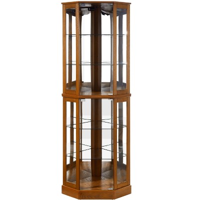 NicBex 72.00" 6-Tier Bookshelf with Lights & Mirrors & Shelves Bookcases for Living Room Home Office