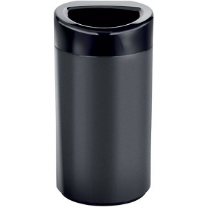 Safco Open Top Receptacle 16 Dia x 29½H 14 Gallon Black 9921BL - 1 of 1