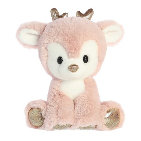 Aurora Small Rose Gold Holiday 6.5 Dashing Reindeer Festive Stuffed Animal Target