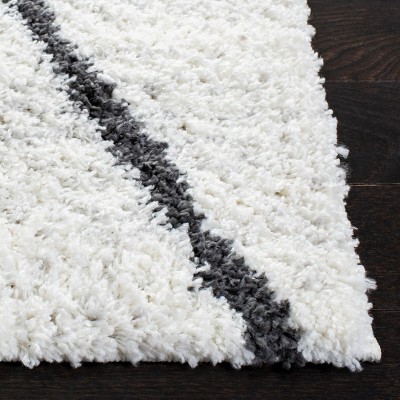Ivory Synthetic Easy-Care Shag Area Rug 93"x93"