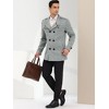 Lars Amadeus Men's Winter Stand Collar Double Breasted Notch Lapel Pea Coats - 4 of 4