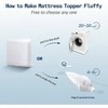 Extra Thick Mattress Topper 8 - 21 Deep Pocket, Soft Down Alternative Fill, 60x80 Inches, White - 4 of 4