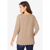 Jessica London Women's Plus Size Scallop Boatneck Tunic - 3 of 4