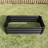 DOMETOUR Metal Raised Garden Bed, Rectangle Raised Planter 4×2×1ft for Flowers Plants, Vegetables Herb - 2 of 4
