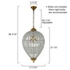 LLHZSY 1/3-Lights Retro Antique Sphere Crystal Chandelier Adjustable Height-11 4/5" or  17 7/10" - 3 of 4