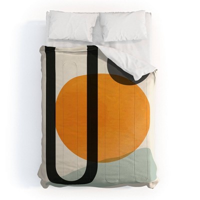 Domonique Brown Oranges Comforter Set - Deny Designs
