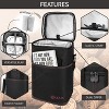 OPUX Wine Bag, 4,6 Bottle Cooler Insulated Tote Carrier Travel Picnic BYOB, Leakproof Padded Portable Party Christmas Gift - 4 of 4