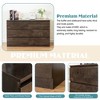 Vynxaria 3 Drawer cabinet, sideboard, bar counter, buffet counter, table lockers for dining room, living room, bedroom, kitchen corridor, dark gray - 3 of 4