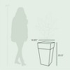Bloem Finley Tall Indoor Outdoor Plastic Square Planter, 25in - 4 of 4