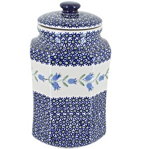 Blue Rose Polish Pottery P174 Manufaktura Small Canister with Seal - 1 of 1