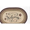 Earth Rugs Welcome Barn Stars Oval Rug – 20"x30" Hand-Braided Jute Accent Mat with Folk Star & Rustic Farmhouse Design - 2 of 3